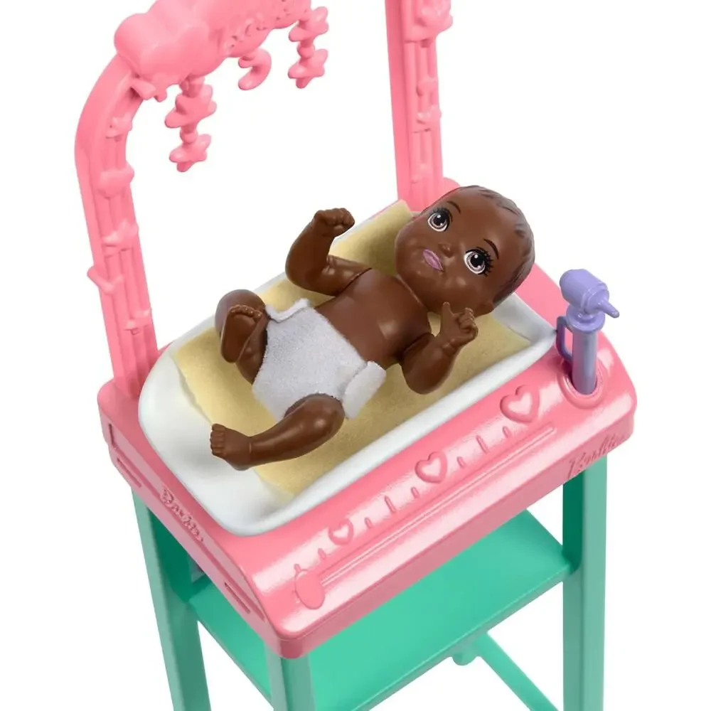 Barbie Baby Doctor Playset with Blonde Fashion Doll Wearing Pink Scrubs Baby NWT